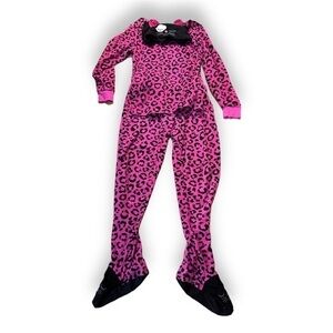 Women’s 2 Piece Fleece Cat Pajamas Set Large
